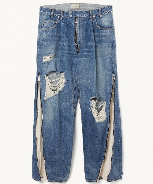 ワイドパンツ ジーンズ FORSOMEONE LOOSE DENIM CUSTOM メンズの画像