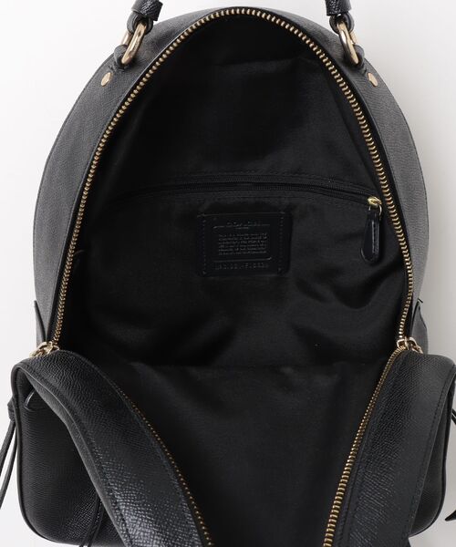 Coach ロゴ入り ブラック リュック COACH（コーチ） ワンポイントリュック - ブラック レディース
