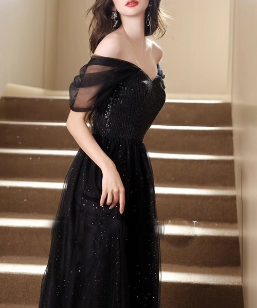 ドレス YUGA_YGMC 　Sequined decollete dress_11