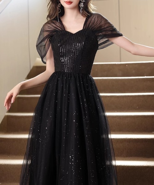 ドレス YUGA_YGMC 　Sequined decollete dress_2