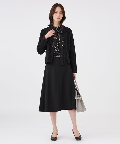 美品♪大きいサイズ TRANS WORK セットアップ スカートスーツ ネイビー TRANS WORK（トランスワーク） スカート 「美シリーズ・セットアップ