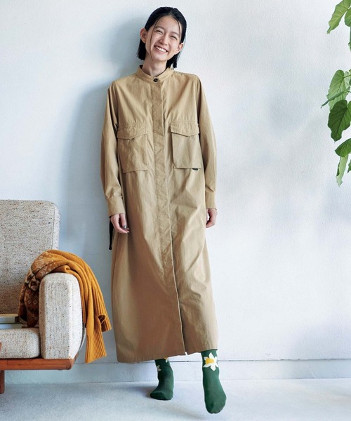 「Sunny clouds」 長袖ワンピース X-LARGE ベージュ レディース_画像2