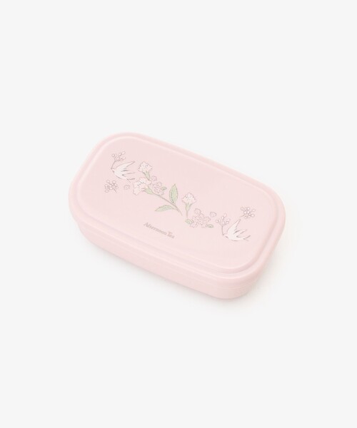 みどりのねこ　保存容器セット 4個 ピンク Afternoon Tea（アフタヌーンティー） キッチン フラワーアート抗菌