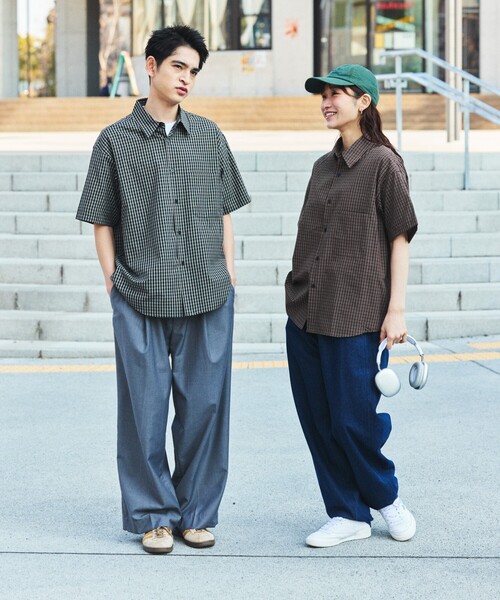 FREAK'S STORE（フリークスストア） 半袖シャツ LARGE ブラウン メンズ