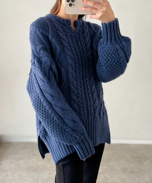 「Emma Taylor」 長袖ニット FREE ライトグレー レディース_画像9