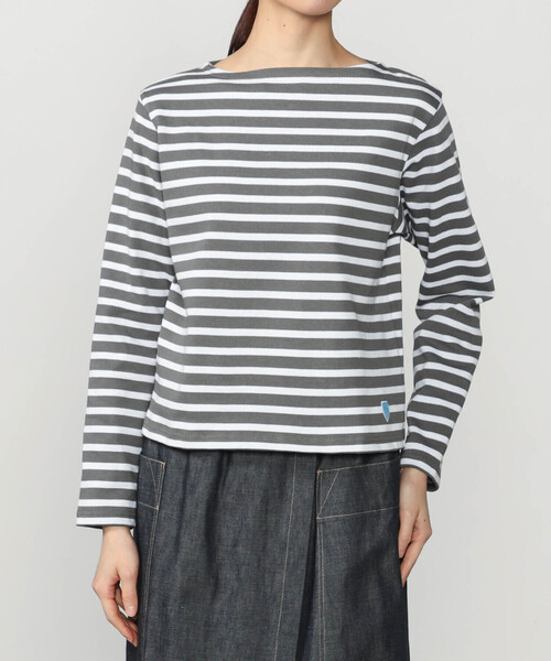 ORCIVAL ワイドクールネック 7分丈Tシャツ WOMAN ORCIVAL（オーシバル） tシャツ | ラッセル ボートネック5分袖Tシャツ
