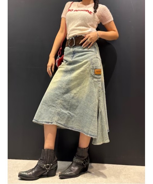 Desigual（デシグアル） デニムスカート アシンメトリーヘム