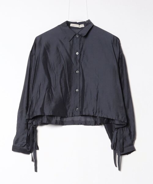 「NANO universe」 長袖シャツ FREE ネイビー レディース_画像2