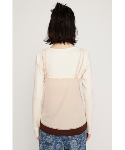 SLY（スライ） tシャツ CAMI LAYERED C/N TOPS キャミレイヤードクルー