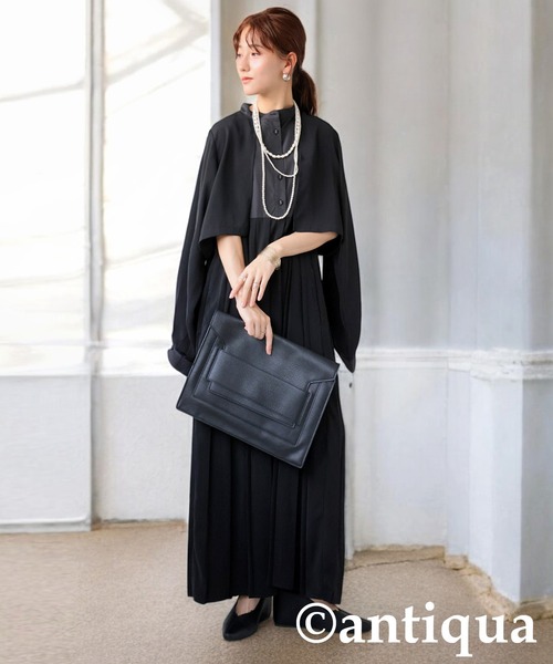 「antiqua」 長袖ワンピース R ブラック レディース | antiqua | 02