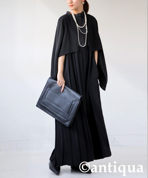 「antiqua」 長袖ワンピース R ブラック レディース | antiqua | 06