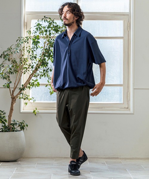 Magine（マージン） ポロシャツ 半袖 mhs2546- Poly Knit Skipper Neck