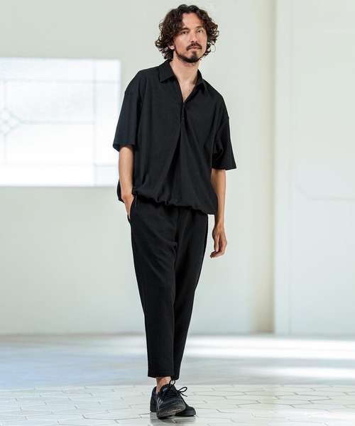 Magine（マージン） ポロシャツ 半袖 mhs2546- Poly Knit Skipper Neck