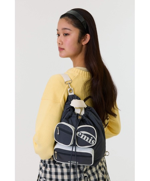emis デイバック リュック NYLON COLOR-BLOCK BACKPACK レディース