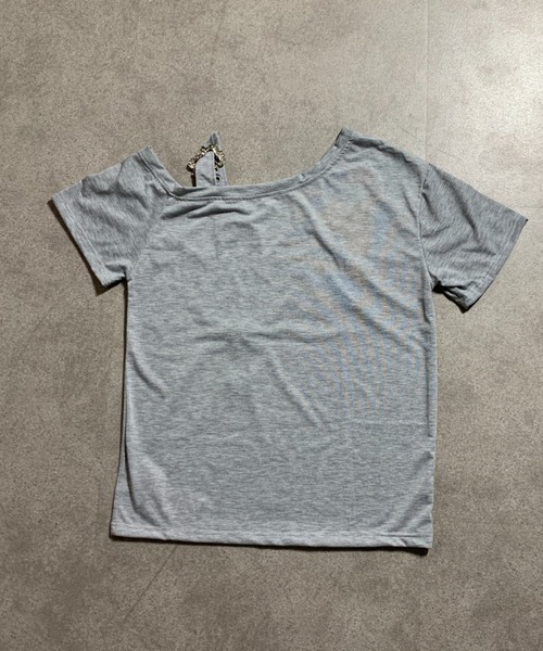 lilful tシャツ 「26年春夏新作」Y2K レオパード柄 クロスモチーフ
