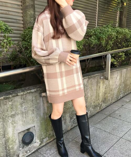 「INGNI」 ニットワンピース M ブラック レディース_画像2