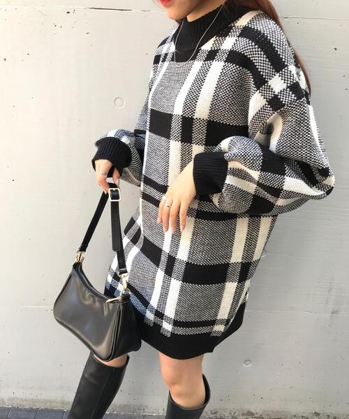 「INGNI」 ニットワンピース M ブラック レディース_画像5