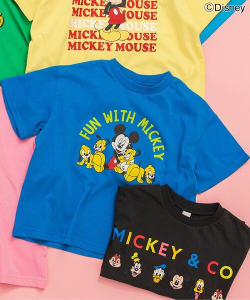 ディズニー キッズ Tシャツ まとめ売り 10枚 ミッキー他 Disney（ディズニー） tシャツ 「リンク」「ディズニー」ミッキー