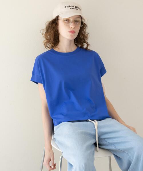 tシャツ UVカットクールタッチフレンチTシャツ レディースの画像