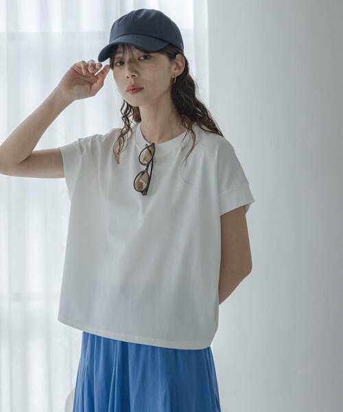 tシャツ UVカットクールタッチフレンチTシャツ レディースの画像