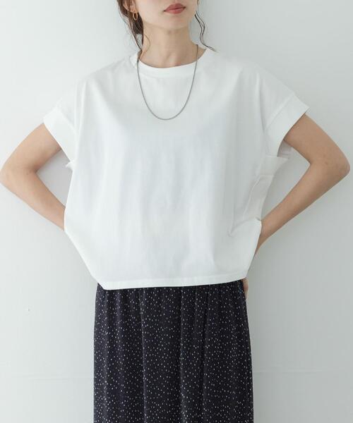 tシャツ UVカットクールタッチフレンチTシャツ レディースの画像