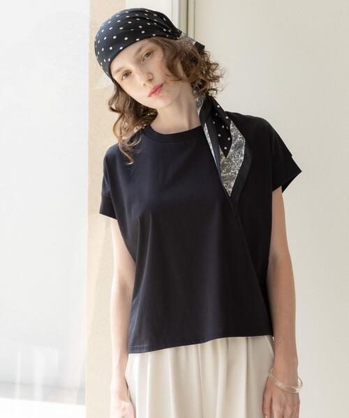 tシャツ UVカットクールタッチフレンチTシャツ レディースの画像