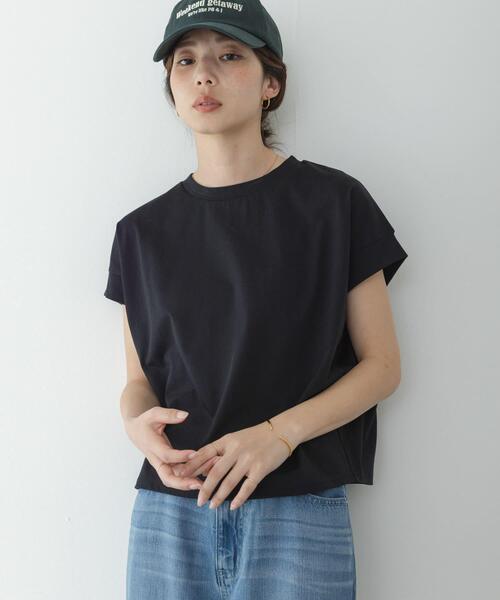 tシャツ UVカットクールタッチフレンチTシャツ レディースの画像
