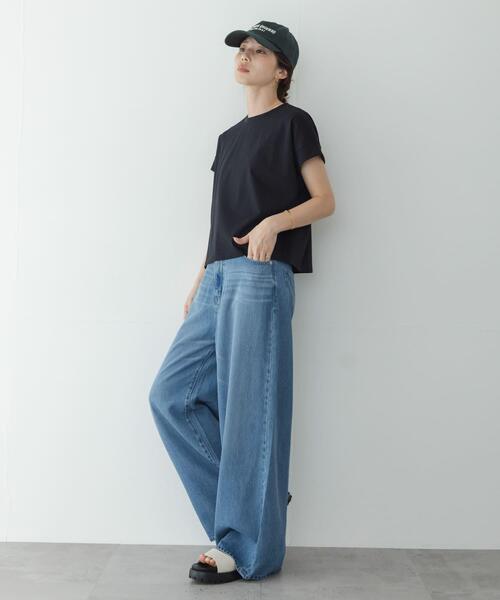tシャツ UVカットクールタッチフレンチTシャツ レディースの画像