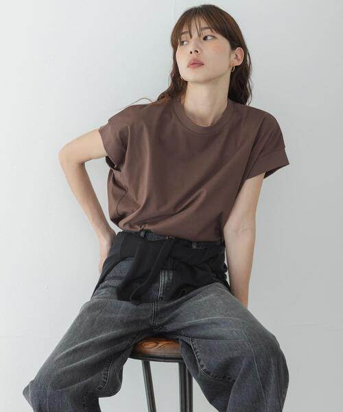 tシャツ UVカットクールタッチフレンチTシャツ レディースの画像