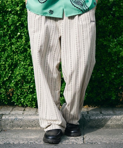 Subciety（サブサエティ） ワイドパンツ スラックス Jacquard stripe