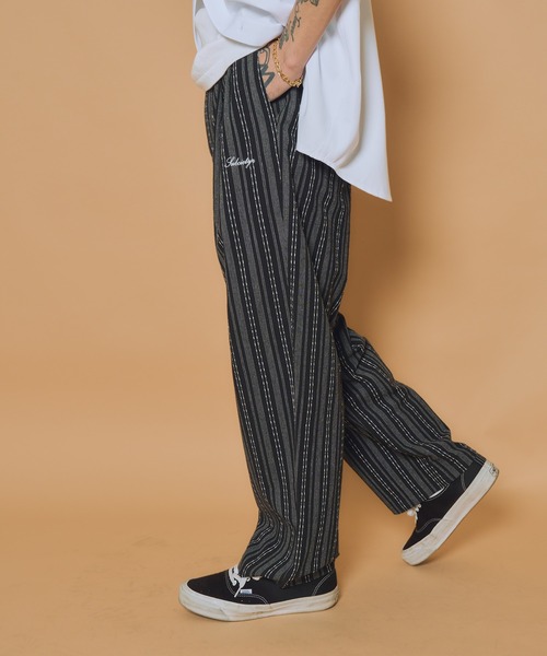 Subciety（サブサエティ） ワイドパンツ スラックス Jacquard stripe