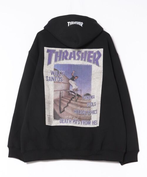 「THRASHER」 プルオーバーパーカー X-LARGE ブラック メンズ_画像2