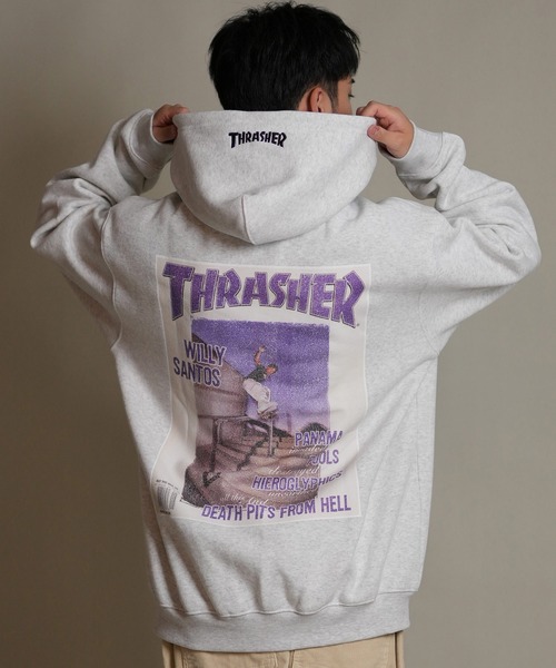 「THRASHER」 プルオーバーパーカー X-LARGE ブラック メンズ_画像5
