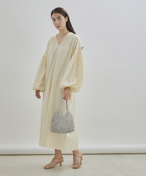 「SALON adam et rope'」 長袖ワンピース FREE ブラック レディース_画像5