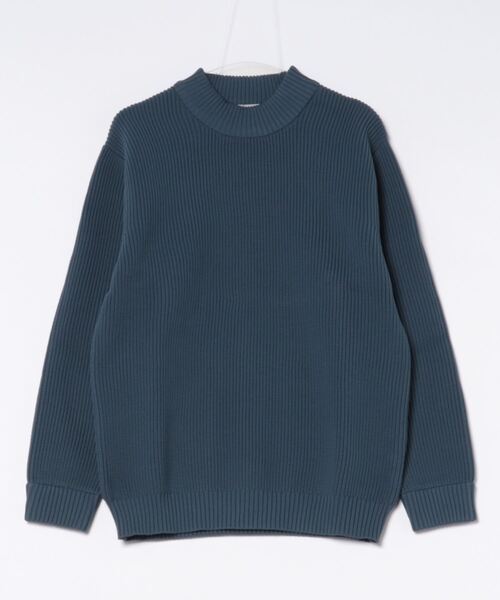 「ABAHOUSE GRAY」 長袖ニット 46 グレイッシュブルー メンズ_画像2