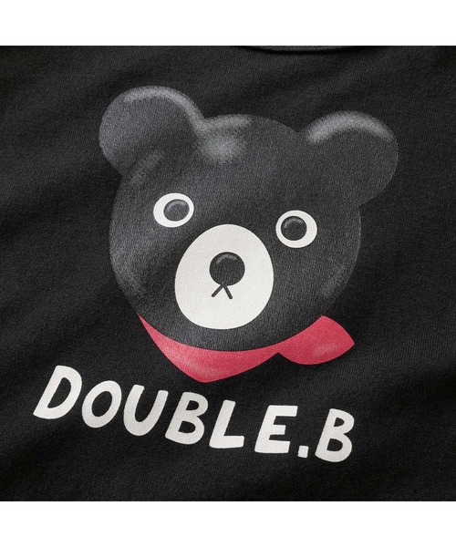 wb tシャツ 黒クマ長袖Tシャツ キッズ 子供服 男の子 女の子