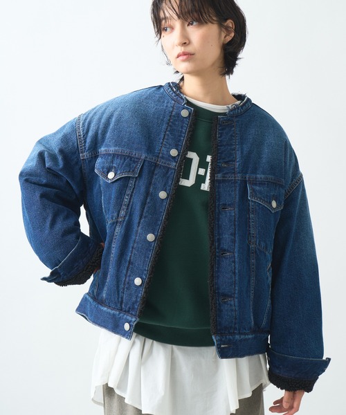 「kha:ki」 デニムジャケット 1 ブラック レディース_画像5