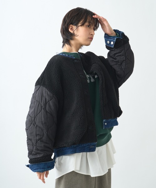 「kha:ki」 デニムジャケット 1 ブラック レディース_画像9