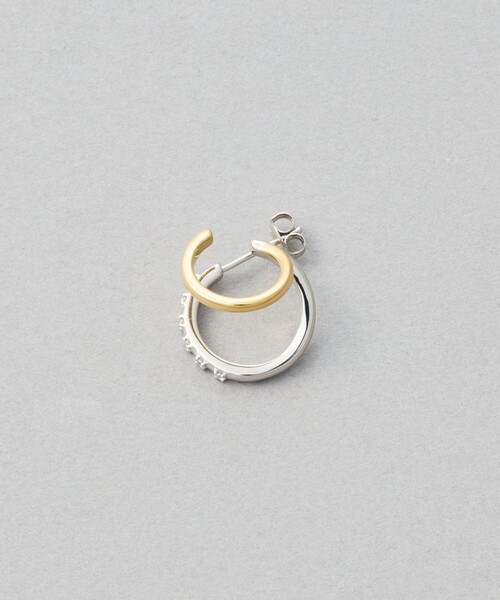 Jouete（ジュエッテ） ピアス 「ダブルピアス」 ジルコニア コンビ