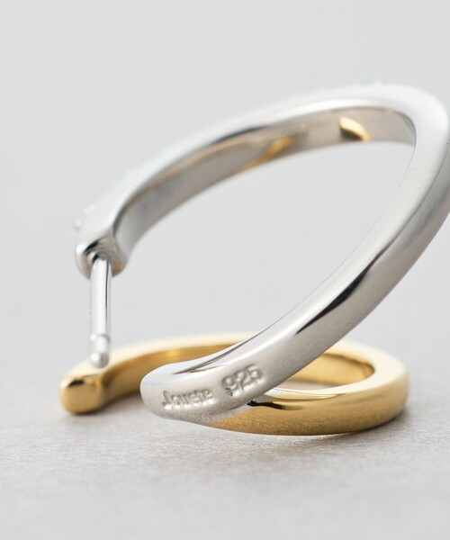 Jouete（ジュエッテ） ピアス 「ダブルピアス」 ジルコニア コンビ