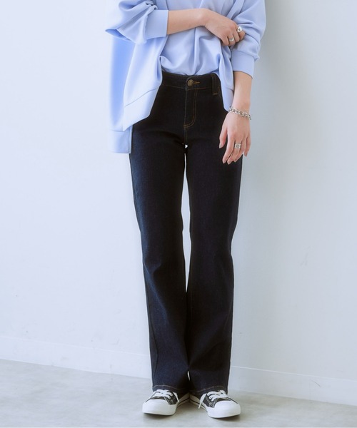 「SMILE LAND」 デニムパンツ LL ブルー系その他 レディース_画像7