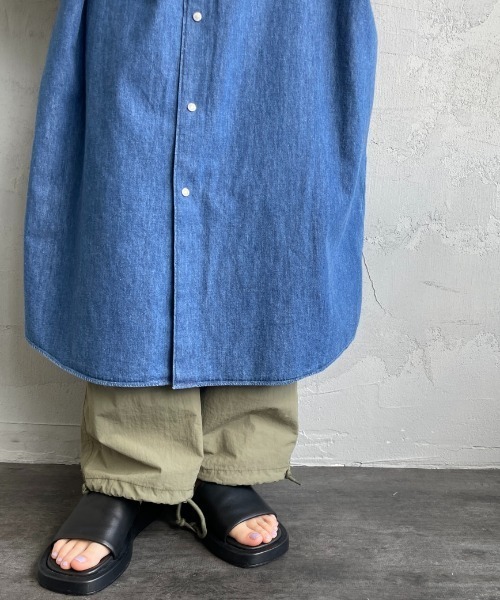 Danton（ダントン） シャツワンピース 36 ブルー レディース