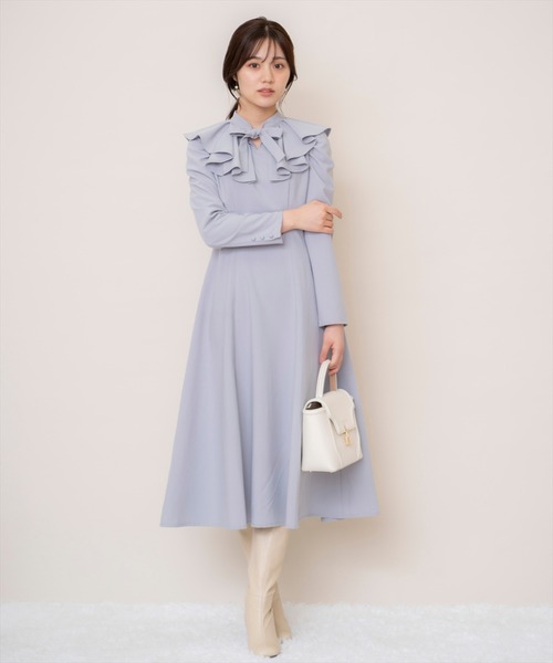 「WILLSELECTION」 長袖ワンピース MEDIUM グレー レディース_画像3