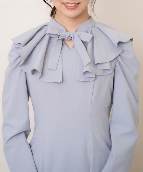 「WILLSELECTION」 長袖ワンピース MEDIUM グレー レディース_画像6