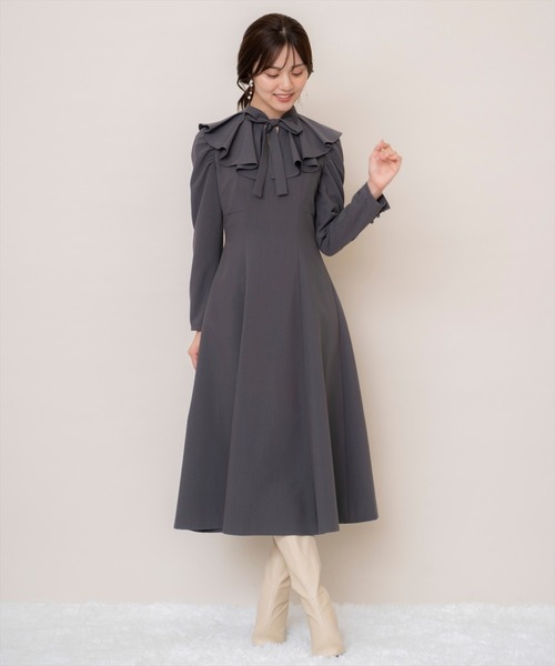 「WILLSELECTION」 長袖ワンピース MEDIUM グレー レディース_画像9
