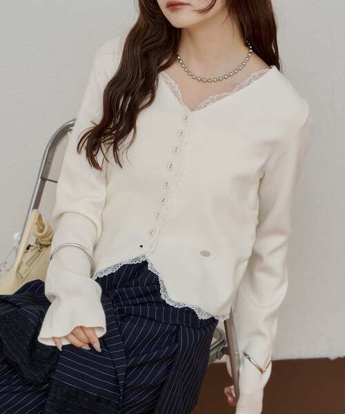 TOCCA（トッカ） ニットカーディガン X-SMALL ホワイト レディース
