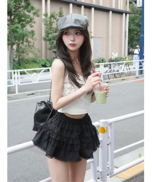 「Darich」 キュロット FREE ホワイト レディース_画像6