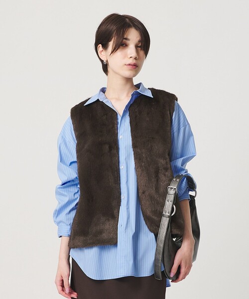BEAUTY＆YOUTH UNITED ARROWS ベスト ジレ ポリエステル フェイク 