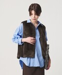 ベスト ジレ ポリエステル フェイクファー ベ...の詳細画像5