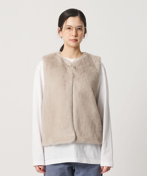 BEAUTY＆YOUTH UNITED ARROWS ベスト ジレ ポリエステル フェイク 